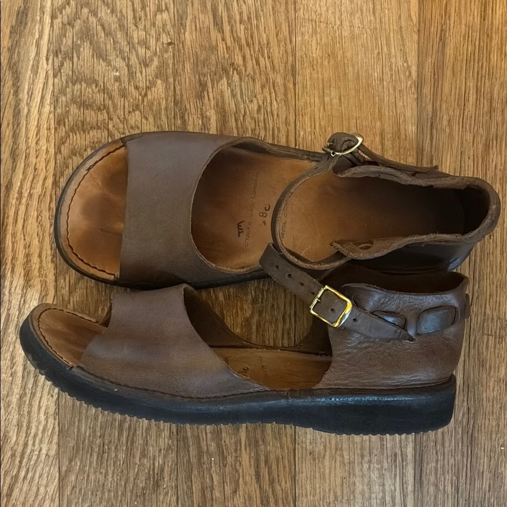 Aurora Shoe Company New Mexican Sandals Olive 8C